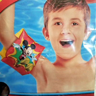 Mickey Mouse Arm Swim  Floats Ages 3 Yrs. + Includes Repair Kit Disney New