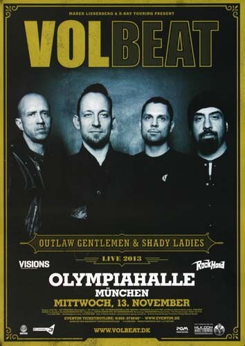 Volbeat - Beyound Hell , MüNchen 2013 | Konzertplakat | Poster-image