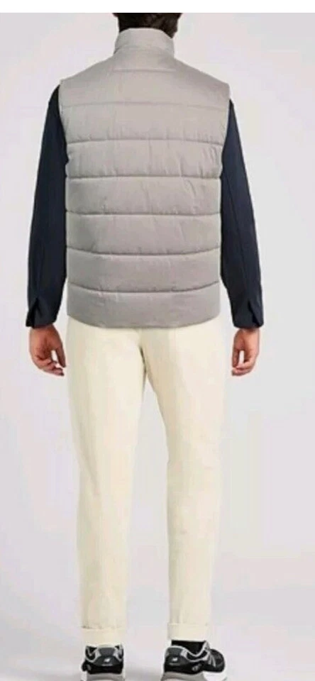 Chaleco de ropa exterior gris acolchado Eleventy para hombre talla: US S/50 EU.Hecho en Italia $1775 Foto 4 de 4