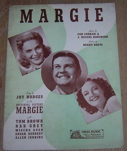 Margie Sung By Joy Hodges Tom Brown Nan Grey Mischa Auer 1932 Movie Sheet Music