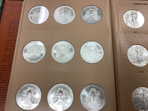 1986-2021 American Silver Eagle Set .999 Silver 1 Oz Coins Dansco Book! - Picture 15 of 19