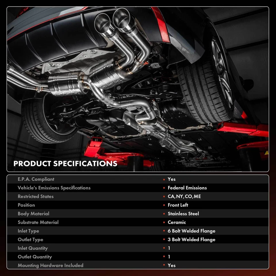 Convertidor catalítico para INFINITI QX4 97-03 Nissan Pathfinder 96-04 delantero izquierdo derecho Foto 3 de 4