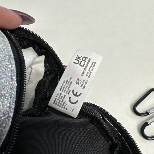 Mini Silver sparkling glitter backpack accessory 3.5x3 inches NEW silver - Picture 10 of 16