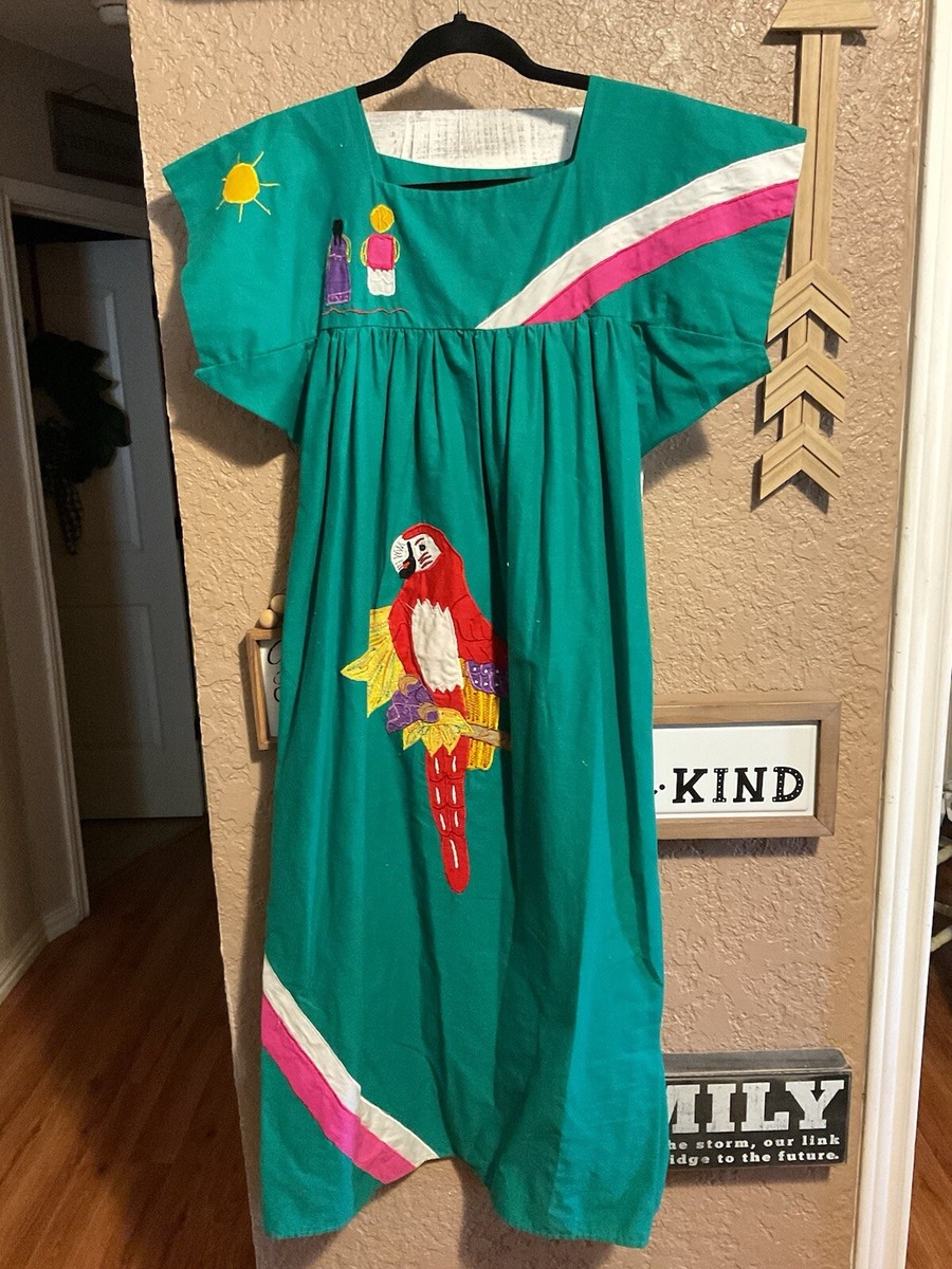 Women's Parrot Appliqu Green Dress Women's Size Small | eBay Women's Parrot Appliqu Green Dress Women's Size Small | eBay