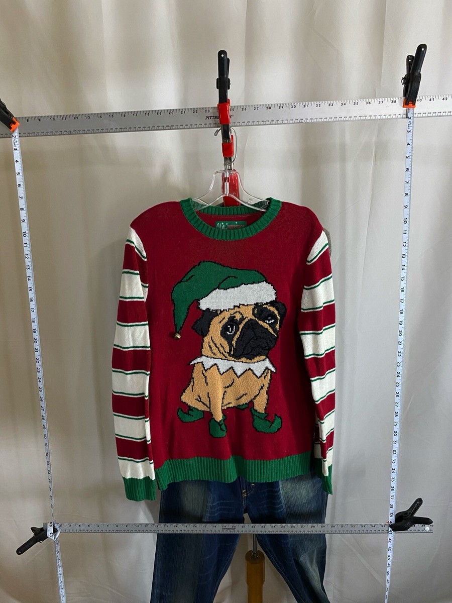 パグ様 Ugly Christmas Sweater Angry Pug Dog Small S | eBay