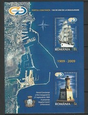Romania 2009 Ships, Lighthouses MNH Block