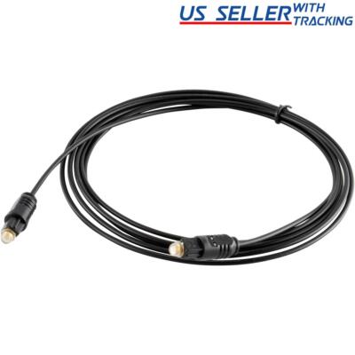 6 FT Digital Fiber Optic Audio Cable Cord Optical SPDIF TosLink for TV DVD AMP