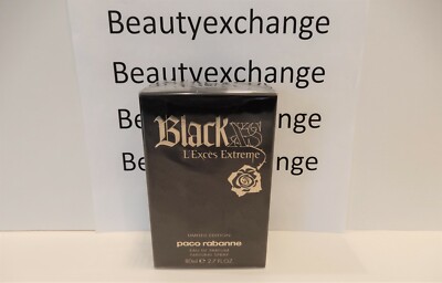 Paco Rabanne Black XS L'Exces Extreme Perfume Eau De Parfum Spray 2.7 oz Sealed