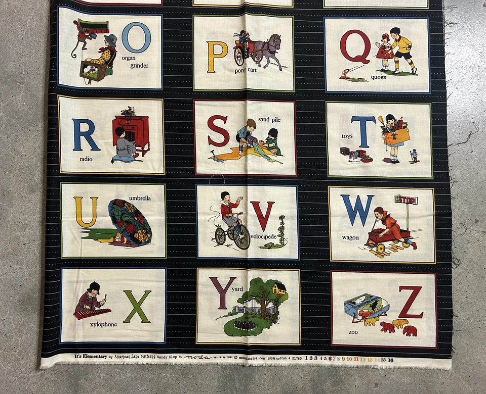 Sandy Koop It’s Elementary Fabric Panel Alphabet - Image 4 of 4