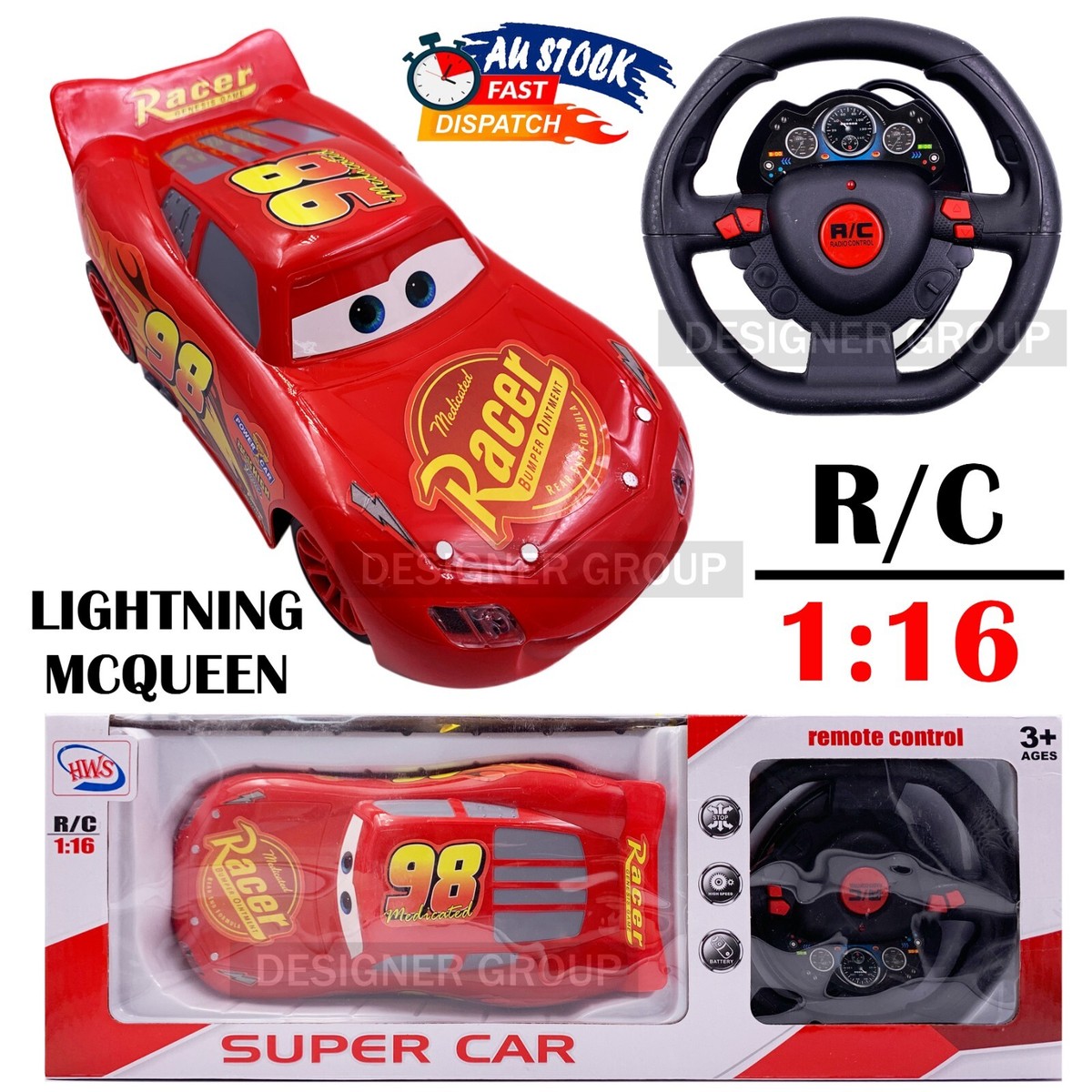 その他 Disney Pixar RC Remote Control Car Disney Store Official Lightning McQueen Remote Control Car