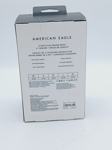 American Eagle 6" Flex Boxershorts Unterwäsche Trunks AEO 5er Pack Gr. S SMALL NEU - Bild 3 von 6