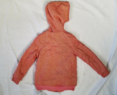 Women Cube Sugar Red Polyblend Jacket Hood Zip/Button Fit- Medium 21"x24"'x22" - Picture 6 of 6