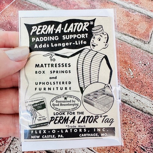 1949 Perm-A-Lator Padding Support Flex-O-Lator ORIGINAL Vintage PRINT AD