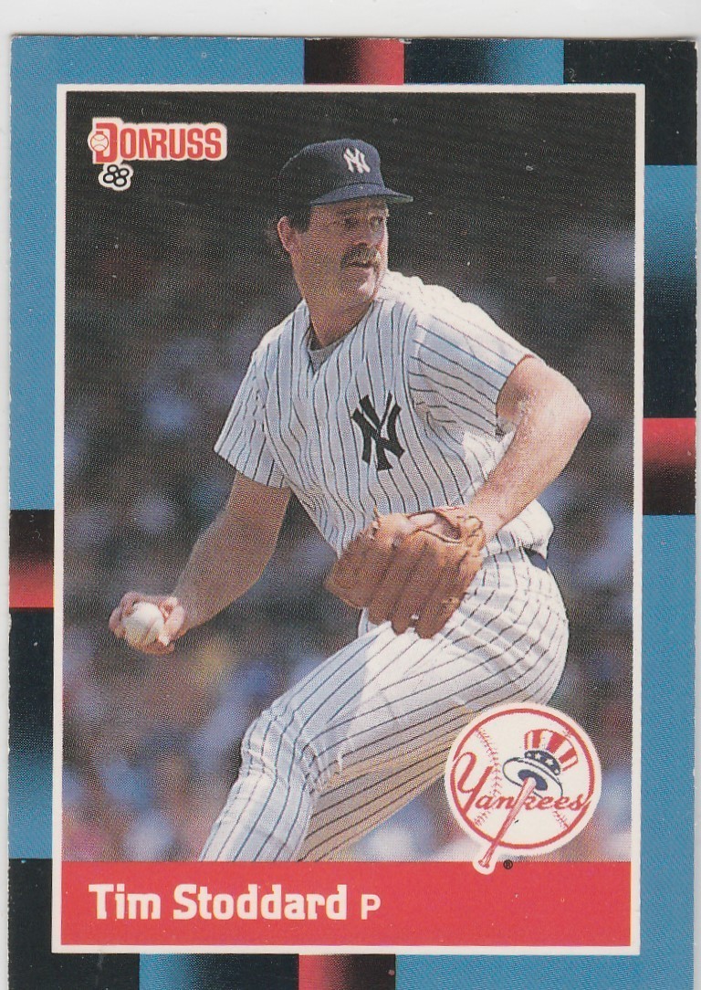 1988 donruss  #497 Tim Stoddard YANKEES