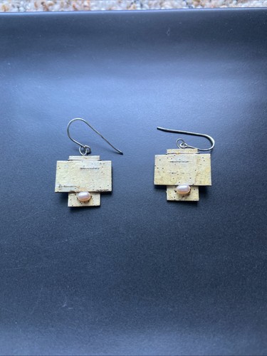 Wooden Dangle Earrings Boho Style