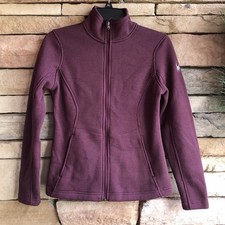 Spyder Core Maroon Full Zip Waffle Knit Embroidered Jacket Women  s Small NWOT