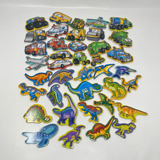 Melissa  Doug Wooden Magnet Lot of 39 Vehicles  Dinosaurs