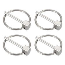 4Pcs Lynch Pin (1/8" x 1"(D x L), Silver) - Stainless Steel Lynch Pin Clip