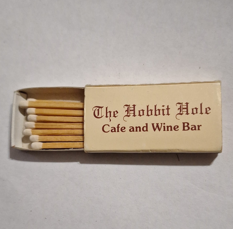 The Hobbit Hole Cafe & Wine Bar Matchbook 1715 S Shepherd Houston TX 77019