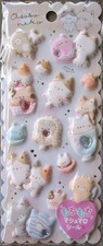 Shanle Puffy Sticker Sheet 36 Asobo Neko, Playing Cat KAWAII