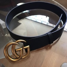 Authentic Gucci Gold GG Buckle Belt Size 80cm