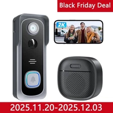 ieGeek WiFi Video Doorbell Camera Human Detection,2-Way Audio Battery Door bell