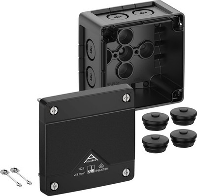 Spelsberg Abox Pro 025-L/sw Abzweigkasten IP66/IP67/IP69 schwarz 92x92x60mm