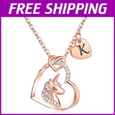 Heart Pendant Unicorn Jewelry for Kids
