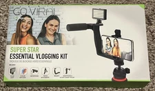 Digipower Go Viral Super Star Essential Vlogging Kit LED Light Microphone New