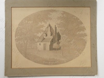 Holyrood Queen Mary's Bath Edinburgh Schottland 1863 Vintage Foto des Gemäldes