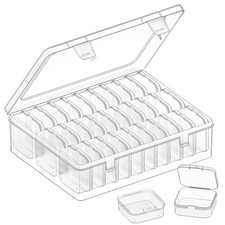 VANSUNS Bead Organizer Box, 31 Pcs Clear 6.9 x 7.3 x 2.4 inches, Transparent