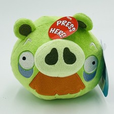 ANGRY BIRDS GRANDPA PIG MUSTACHE 5  PLUSH Year2010 From Commonwealth With Sound