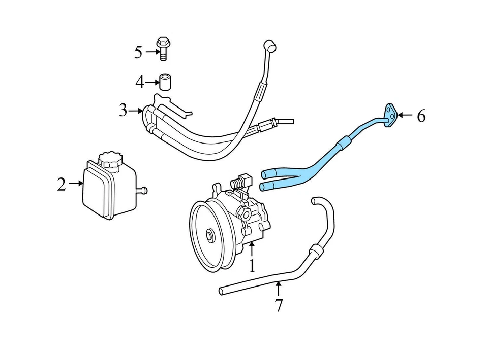 MERCEDES-BENZ GL450 2007-2012 - Manguera/línea/tubo de dirección asistida (retorno) Foto 4 de 4