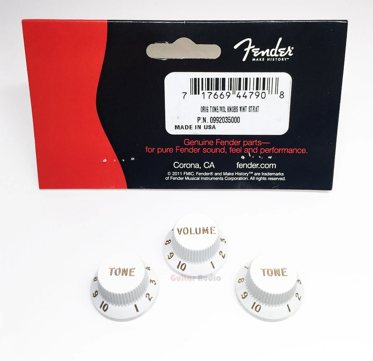 Set Di 3 Manopole Per Chitarra Stratocaster, Bianco