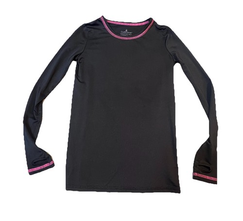 Cuddle Duds Pajama Top Little Girls Size Small Black & Pink - Picture 1 of 10