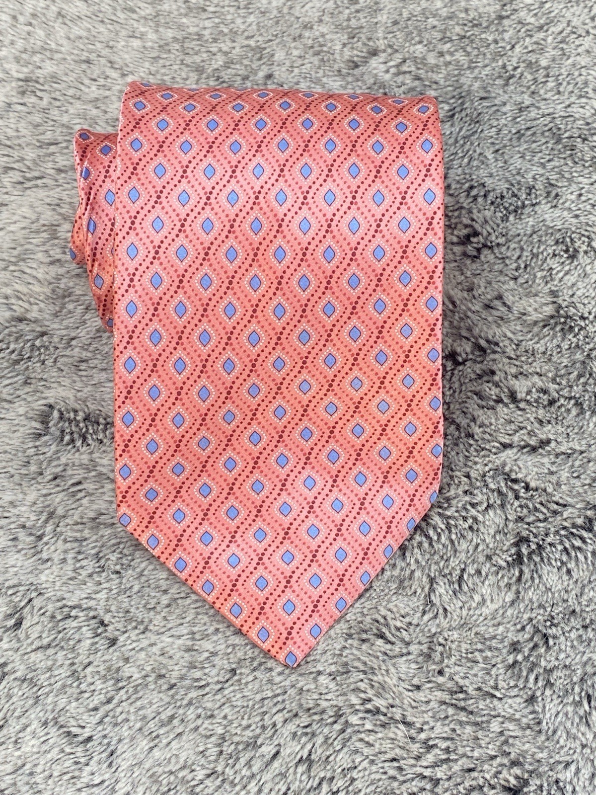 Men's Italo Ferretti Silvi Marina Luxury Silk Tie Italy  Geometric