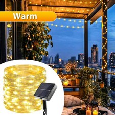 LED Solar String Light Lights Waterproof Copper Wire Fairy Outdoor Garden Party