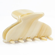 Medium Cute Acetate Hair Claw Clip for Women Girls, 3 Inch Cream White Claw Clip