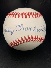 MICKEY CHARLES MANTLE AUTOGRAPHED AL BASEBALL      THE HOLY GRAIL     JSA LETTER