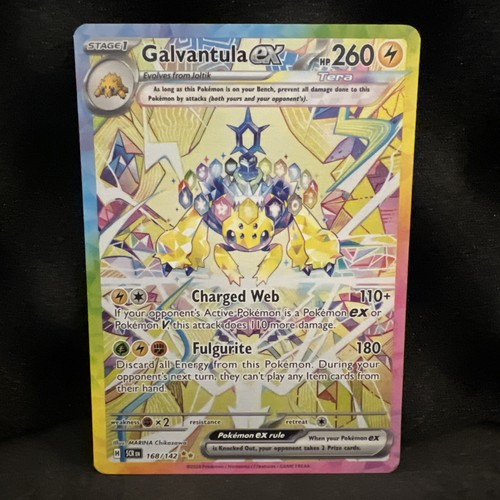 Pokémon Galvantula EX Special Illustration Holo Card 168/142 Sv07: Stellar Crown