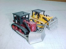 2 Vintage Diecast Caterpillar D5 Bulldozers / Eidai Corporation Japan