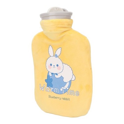 Hot Water Bottle Soft Cover Hot Cold Compress Portable Thick Pain Reduction DON