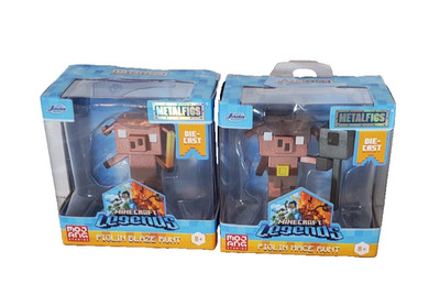 2 Jada Toys METALFIGS Minecraft Legends PIGLIN BLAZE RUNT & PIGLIN MACE RUNT