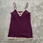 American Eagle Outfitters Purple Lace Trim Cami Tank Top Women's Medium Medium