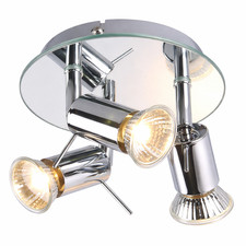 3 Way GU10 Ceiling Spotlight Chrome Adjustable Modern Ceiling Light