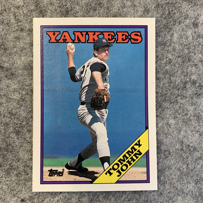 1988 Topps Tommy John New York Yankees #611 Baseball Card