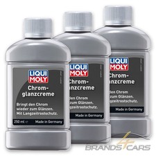 3x 250 ml LIQUI MOLY CHROMGLANZCREME CHROMPOLITUR CHROMPFLEGE 50042085