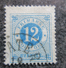 SUEDE timbre N° 20 oblitéré impression RECTO-VERSO bon état lot MQ141 42