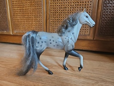 Vintage 1994 Kid Kore Plastic Horse Dapple Grey Brushable Hair