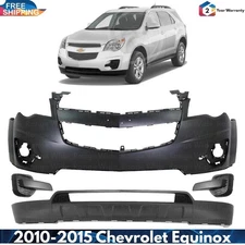 Front Bumper Cover & Fog Light Cover Trim Kit For 2010-2015 Chevrolet Equinox